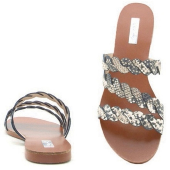 BRITT Snake Print Flats - Picture 1 of 2